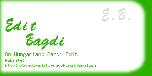 edit bagdi business card